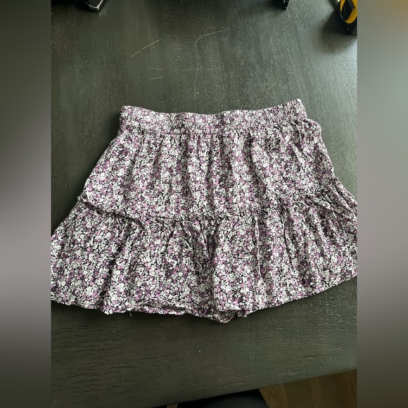 Zara Floral Skort Size M Stretchy Elastic Waist - Picture 4 of 4